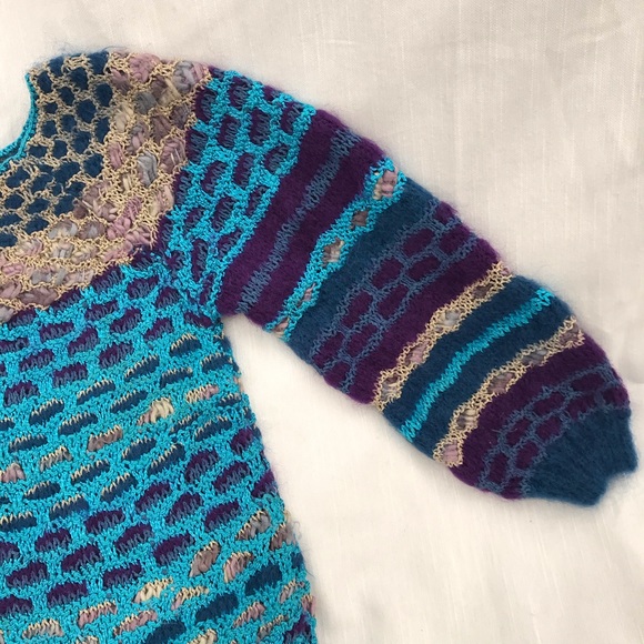 COPY - VTG COLLEEN TOLAND handmade knit & crochet sweater - Picture 12 of 16